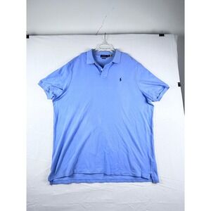 Polo Ralph Lauren Mens XXL Classic Fit Short Sleeve Pique Polo Shirt Blue